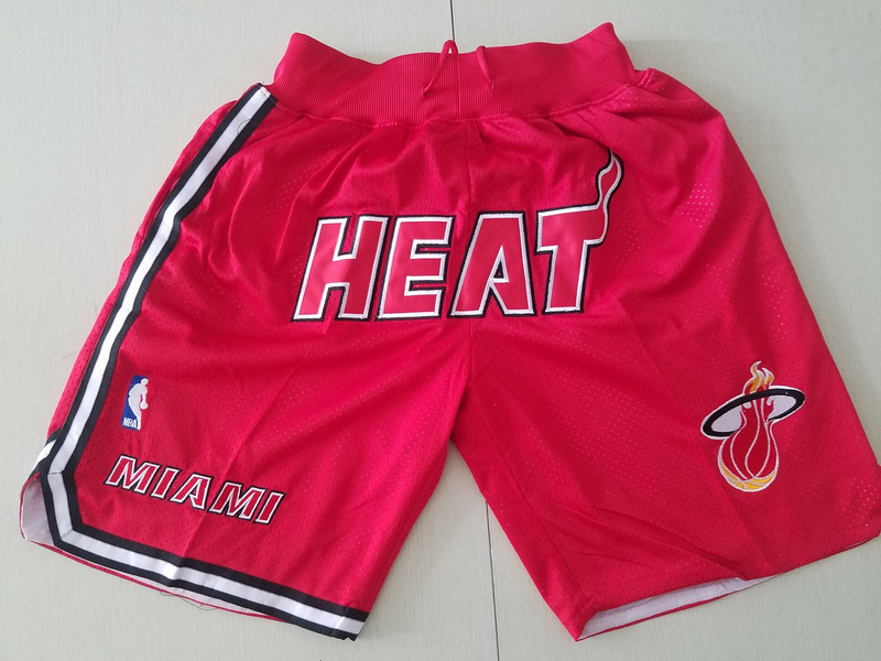 Men 2019 NBA Nike Miami Heat red shorts->toronto raptors->NBA Jersey